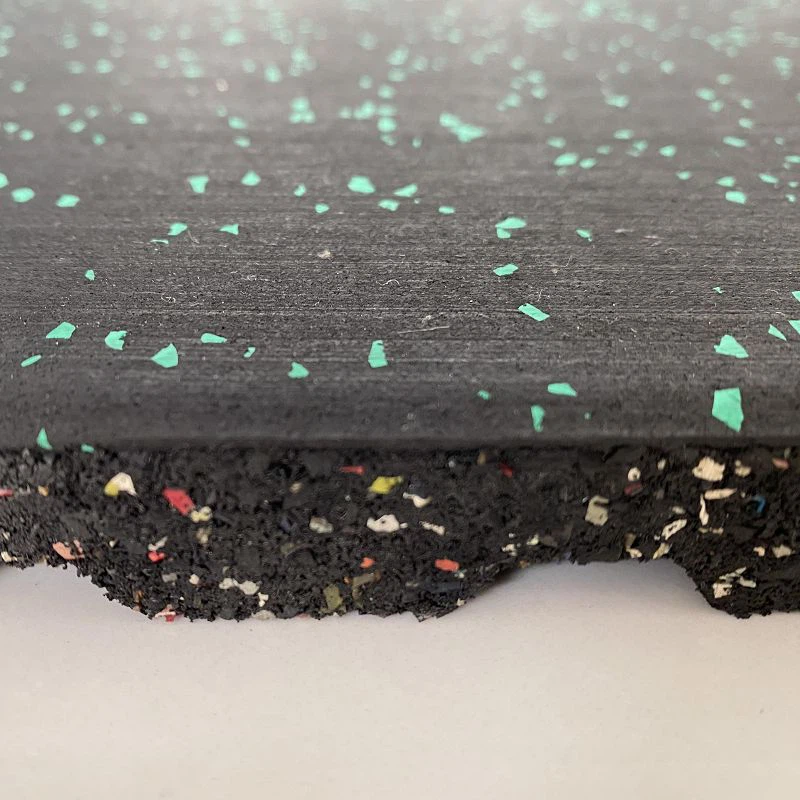 Composite Speckled Gym Rubber Tile - Single Color